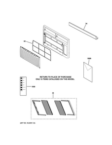 Room Air Conditioner Diagram and Parts List for AHH12AWW1  General Electric Air Conditioner