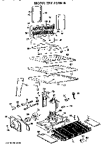 Unit Parts Diagram and Parts List for TBX23DHB  General Electric Refrigerator