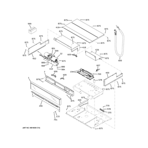 Control Panel Diagram and Parts List for ZTS90DSSN4SS  General Electric Wall Oven
