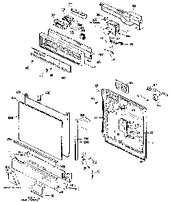 Control Panel And Front Diagram and Parts List for GSD1000G03  General Electric Dishwasher