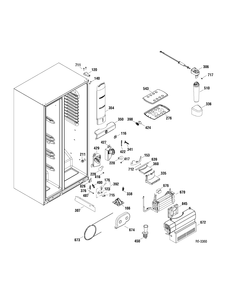 FF SECTION Diagram and Parts List for PSHS6YGXADSS  General Electric Refrigerator