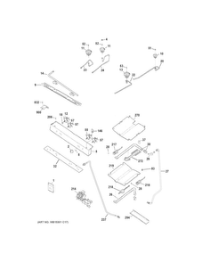 Gas & Burner Parts Diagram and Parts List for JGB620REF4SS  General Electric Range
