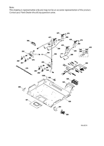 GAS & BURNER Diagram and Parts List for P2S968DER3BB  General Electric Range