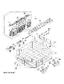 Lower rack assembly Diagram and Parts List for DDT700SSN3SS  General Electric Dishwasher