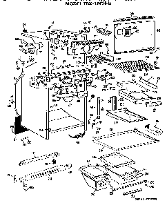 Cabinet Parts Diagram and Parts List for TBX18CHB  General Electric Refrigerator