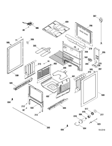 Part Location Diagram of WS01L04151 GE TRIM & BRACKET Assembly WELD