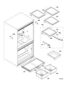 FF SHELVES Diagram and Parts List for GDRS3KBYARSS  General Electric Refrigerator
