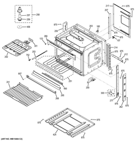 Body Parts Diagram and Parts List for JCK1000SF3SS  General Electric Wall Oven