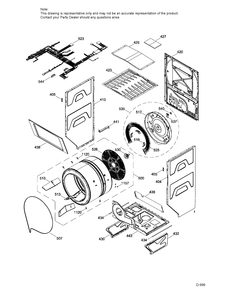 CABINET & DRUM DRYER Diagram and Parts List for GUD27ESMJ0WW  General Electric Dryer