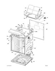 CABINET 02 Diagram and Parts List for GUAP270EM0WW  General Electric Washer