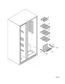 FZ BASKETS Diagram and Parts List for GSRS5KLZDFSS  General Electric Refrigerator