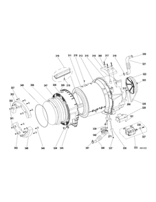 TUB-MOTOR Diagram and Parts List for GFAN1100L1WW  General Electric Washer
