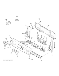 CONTROL PANEL Diagram and Parts List for JB655DK2CC  General Electric Range