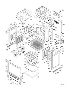 BODY PARTS Diagram and Parts List for JCSP46SR1SS  General Electric Range