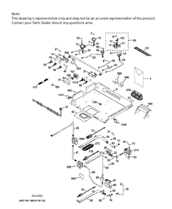 GAS & BURNER PARTS Diagram and Parts List for CCGS990SET4SS  General Electric Range