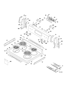 CONTROLS-COOKTOP Diagram and Parts List for RCB787DN2WW  General Electric Range