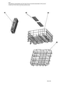 RACKS ASM Diagram and Parts List for GDT690SGF1WW  General Electric Dishwasher