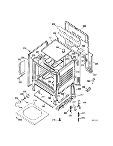 BODY Diagram and Parts List for JCBS36WK1WW  General Electric Range