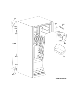 Ice Maker Diagram and Parts List for GIE21GSHHSS  General Electric Refrigerator