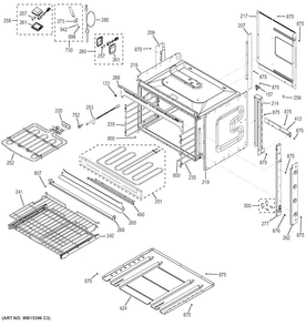 Body Parts Diagram and Parts List for PT7800SH1SS  General Electric Microwave Oven Combo