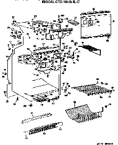Cabinet Parts Diagram and Parts List for CTX18LGC  Hotpoint Refrigerator