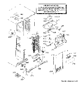 Freezer Section Diagram and Parts List for GSE25GSHMCSS  General Electric Refrigerator