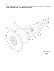CONVECTION FAN Diagram and Parts List for CCHS985SEL1SS  General Electric Range