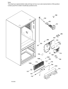 FZ FUNCTIONAL Diagram and Parts List for GDE21ESKBRSS  General Electric Refrigerator