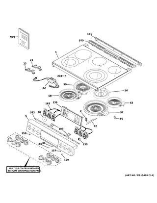 Part Location Diagram of 31-2000121 GE Pm Manual Mini And Wd Asm