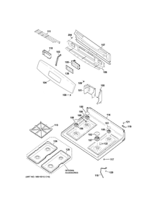 Part Location Diagram of WB27X44728 GE Oven Control Board