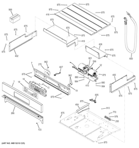 Control Panel Diagram and Parts List for JT3500DF2WW  General Electric Wall Oven