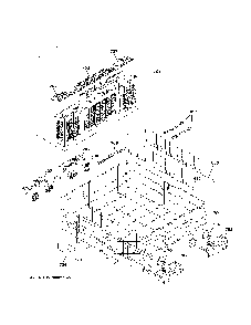 Lower Rack Assembly Diagram and Parts List for GDT665SFN4DS  General Electric Dishwasher