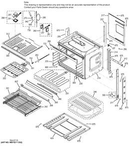 BODY PARTS Diagram and Parts List for ZET9050SH1SS  General Electric Range