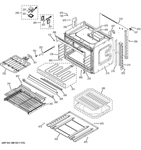 Part Location Diagram of WB48X23837 GE RACK OVN SLIDE Assembly