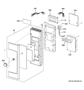 Control Parts Diagram and Parts List for PSA9240SF2SS  General Electric Microwave