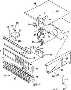 CONTROL PANEL Diagram and Parts List for JCKP17WP-1  General Electric Range