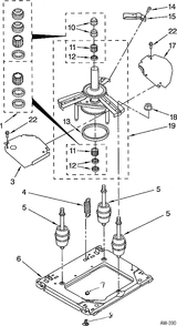 MACHINE BASE PARTS Diagram and Parts List for MEX731CAS0  General Electric Washer