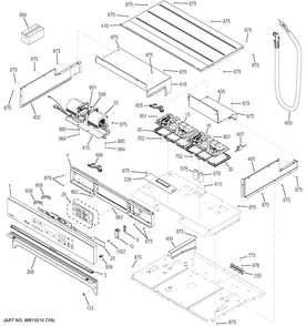Part Location Diagram of WB56X25770 GE CONTROL PANEL Assembly (BK)