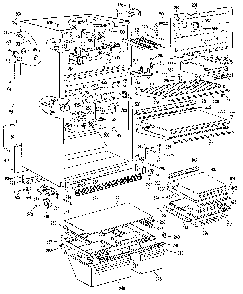 Cabinet Diagram and Parts List for TBX24ZKER  General Electric Refrigerator