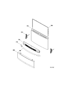 DOOR Diagram and Parts List for MCAS724L1WW  General Electric Range