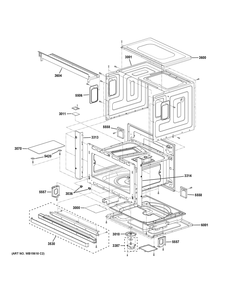 Oven Cavity Parts Diagram and Parts List for CSB923P3N3D1  General Electric Microwave
