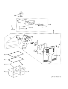 Fresh Food Section Diagram and Parts List for GPE12FGKBBB  General Electric Refrigerator