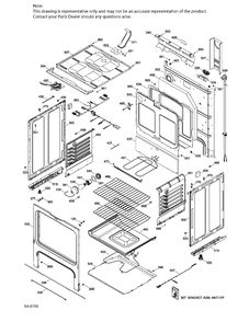 BODY Diagram and Parts List for JCB630DK1WW  General Electric Range