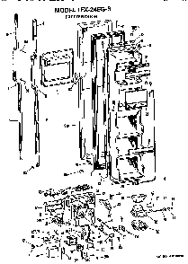 Freezer Door Diagram and Parts List for TFX24EGB  General Electric Refrigerator