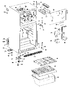 Cabinet Diagram and Parts List for TBX14SPB  General Electric Refrigerator