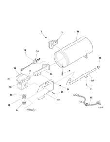 BURNER Diagram and Parts List for PSXH43GV2WW  General Electric Dryer