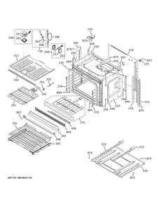 Lower Oven Diagram and Parts List for ZTD90DSSN3SS  General Electric Wall Oven