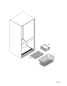FZ BASKETS Diagram and Parts List for GBR20DSEARBB  General Electric Refrigerator