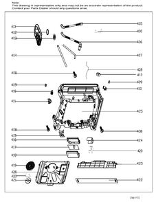 BODY PARTS 2 Diagram and Parts List for GDF610SSK0SS  General Electric Dishwasher