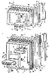 Doors Diagram and Parts List for TBX25ZKB  General Electric Refrigerator